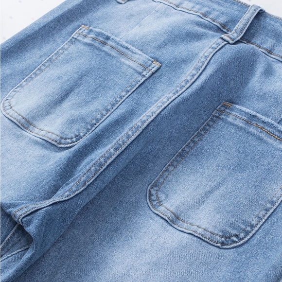 🎄Button Fly Center Seam High Rise Jeans - Picture 8 of 9